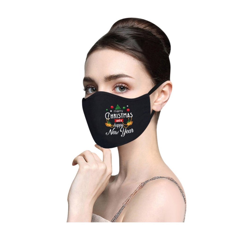 Christmas Printed Cotton Mask Reusable 10Pcs